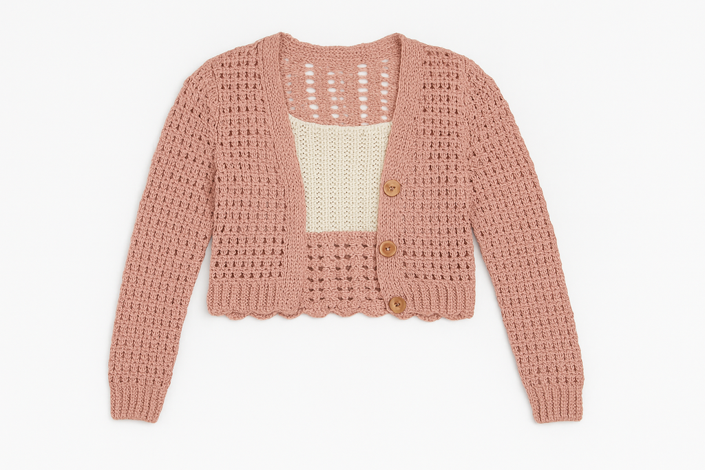 Conjunto cardigan y top tejido a crochet(TIEMPO PARA TEJER 7 DIAS)
