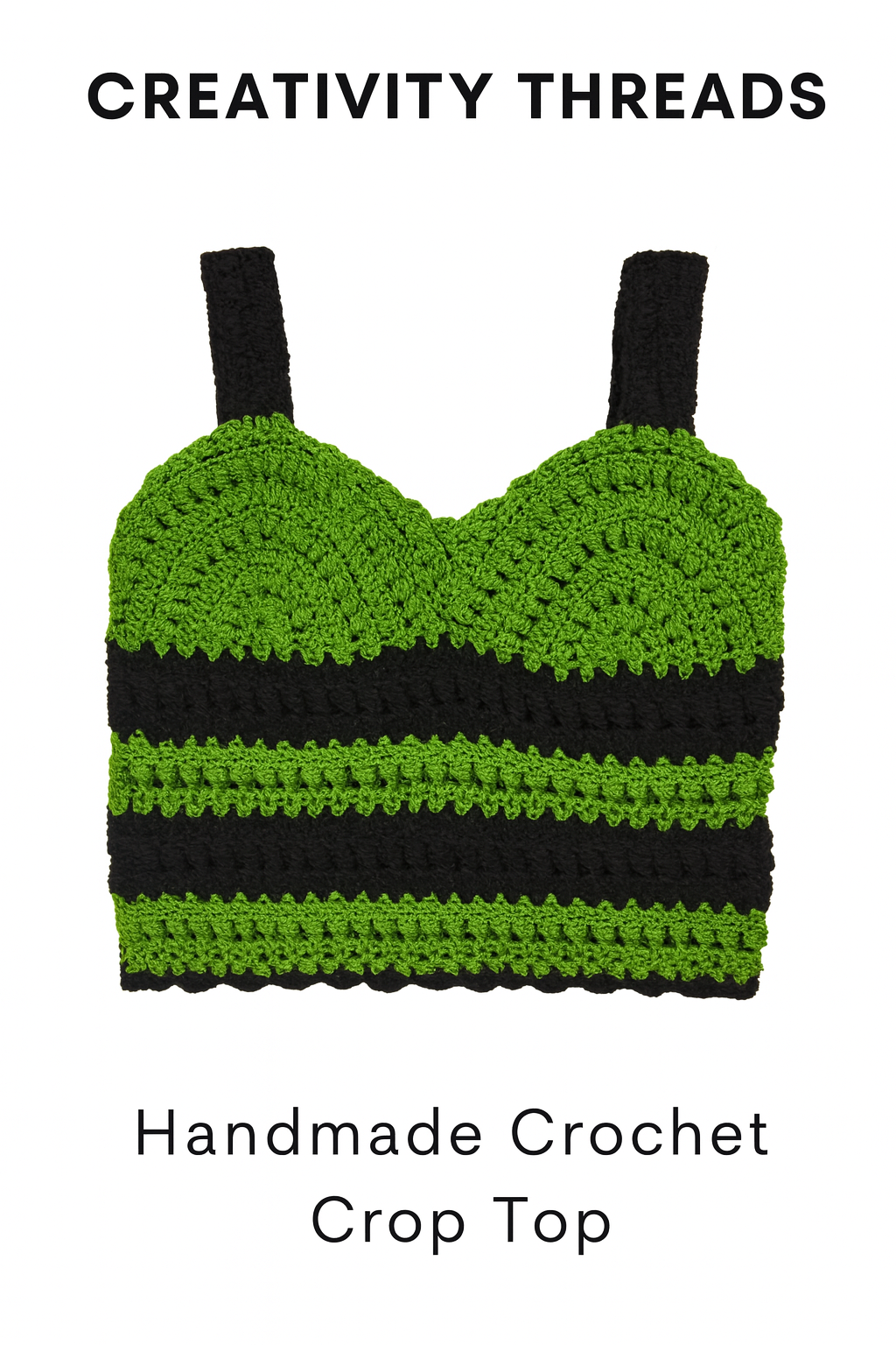Crop Top de Crochet Hecho a Mano (SE HACEN POR EN CARGO --TIEMPO PARA TEJER 3-6 dias)